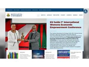 Kenyatta University's official website homepage screenshot