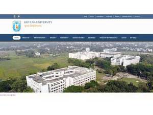 Khulna University's official website homepage screenshot