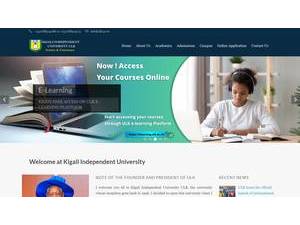 Kigali Independent University's official website homepage screenshot