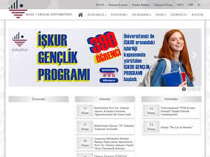 Kilis 7 Aralik Üniversitesi's official website homepage screenshot