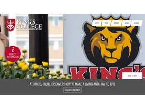 King's College's official website homepage screenshot