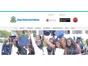 Kings University College's official website homepage screenshot