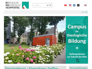 Kirchliche Hochschule Wuppertal's official website homepage screenshot