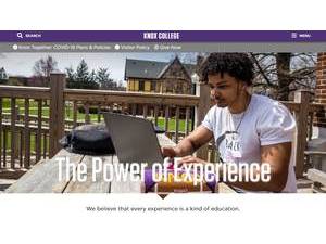 Knox College's official website homepage screenshot