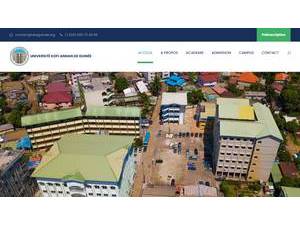 Kofi Annan University's official website homepage screenshot