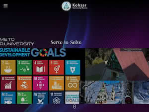 Kohsar University Murree's official website homepage screenshot