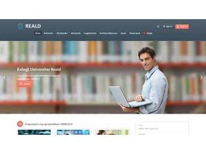 Kolegji Universitar Reald's official website homepage screenshot