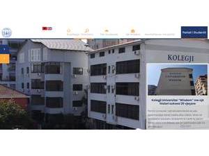 Kolegji Universitar Wisdom's official website homepage screenshot