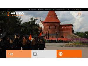 Kolpingo kolegija's official website homepage screenshot