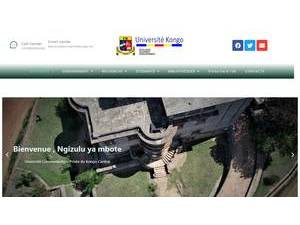 Kongo University's official website homepage screenshot