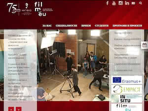 Krastyo Sarafov National Academy for Theatre and Film Arts's official website homepage screenshot
