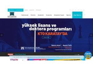 KTO Karatay Üniversitesi's official website homepage screenshot