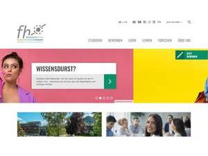 Kufstein University of Applied Sciences's official website homepage screenshot