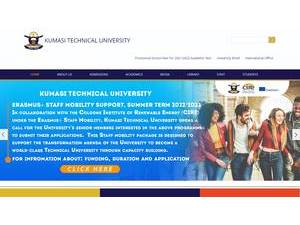 Kumasi Technical University's official website homepage screenshot
