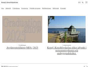 Kungliga Konsthögskolan's official website homepage screenshot