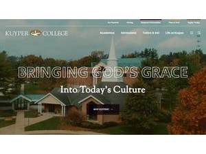 Kuyper College's official website homepage screenshot