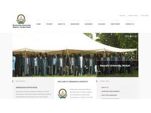 Kwararafa University, Wukari's official website homepage screenshot