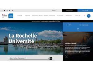 La Rochelle Université's official website homepage screenshot