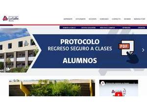 La Salle Morelia University's official website homepage screenshot
