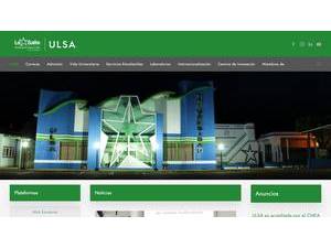 La Salle Technological University's official website homepage screenshot