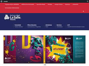 La Salle University of Victoria's official website homepage screenshot