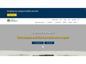 La Salle University's official website homepage screenshot