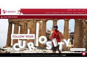 LaGrange College's official website homepage screenshot