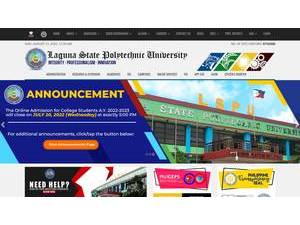 Laguna State Polytechnic University's official website homepage screenshot