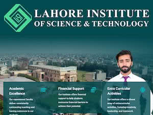 Lahore Institute of Science and Technology's official website homepage screenshot
