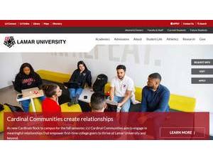 Lamar University's official website homepage screenshot