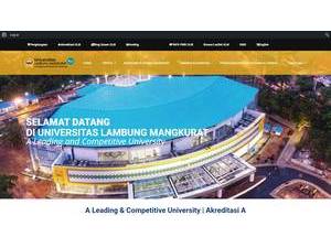 Lambung Mangkurat University's official website homepage screenshot