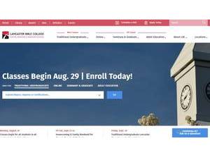 Lancaster Bible College's official website homepage screenshot