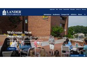 Lander University's official website homepage screenshot