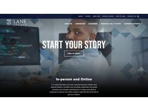 Lane College's official website homepage screenshot