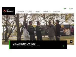 Lappeenrannan teknillinen yliopisto's official website homepage screenshot