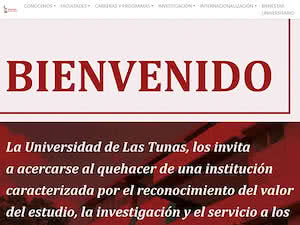 Las Tunas University's official website homepage screenshot