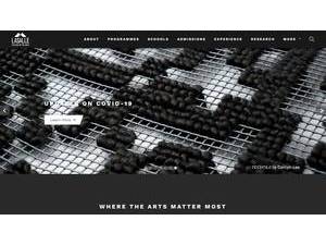 LASALLE College of the Arts's official website homepage screenshot