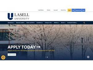 Lasell University's official website homepage screenshot