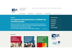 Latin American Faculty of Social Sciences's official website homepage screenshot