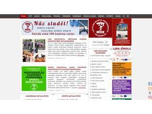 Latvian Academy of Sport Education's official website homepage screenshot