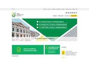 Latvijas Biozinātņu un tehnoloģiju universitāte's official website homepage screenshot