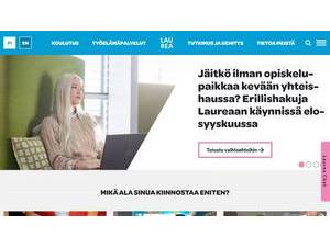 Laurea University of Applied Sciences's official website homepage screenshot