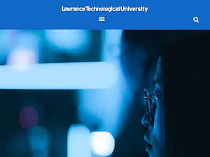 Lawrence Technological University's official website homepage screenshot