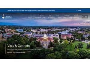 Lawrence University's official website homepage screenshot
