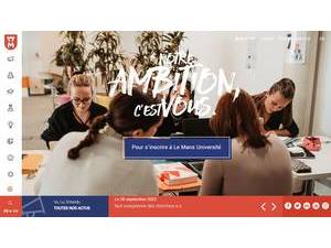 Le Mans Université's official website homepage screenshot