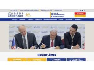 Leaders University's official website homepage screenshot