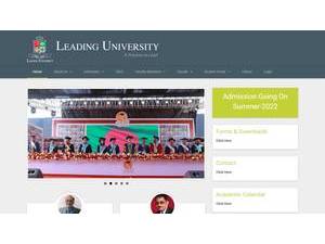 Leading University's official website homepage screenshot