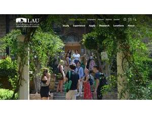 Lebanese American University's official website homepage screenshot