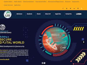 Lebanese International University's official website homepage screenshot