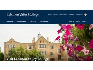 Lebanon Valley College's official website homepage screenshot